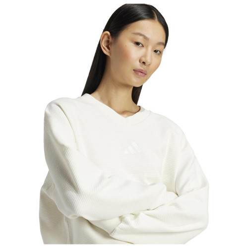 Adidas Γυναικείο φούτερ All SZN Ribbed V-Neck Sweatshirt